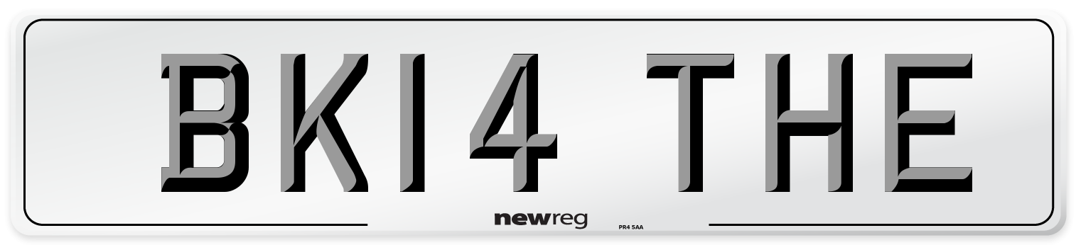 BK14 THE Number Plate from New Reg
